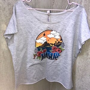 XO Next Level Hawaii Graphic Crop Top  NWTs